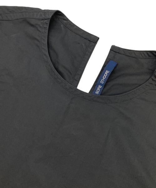 SOFIE D'HOORE（ソフィードール）SOFIE D'HOORE (ソフィードール) タックスリーブブラウス ネイビー サイズ:下記参照　の古着・服飾アイテム