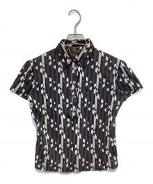 FENDI（フェンディ）の古着「ズッカ柄ポロシャツ」｜ブラウン