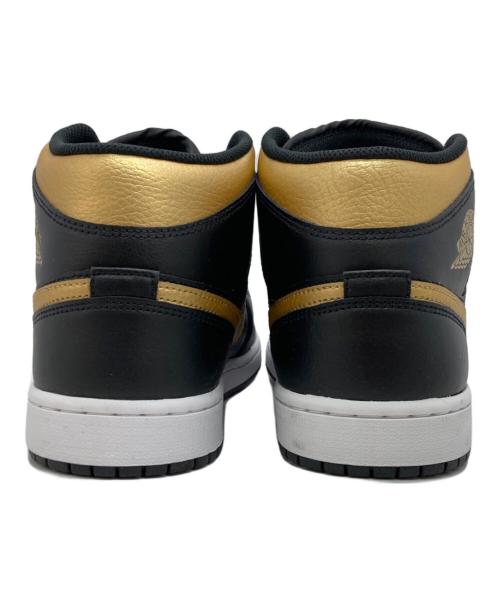 NIKE（ナイキ）NIKE (ナイキ) AIR JORDAN 1 MID ゴールド×ブラック サイズ:US9.5の古着・服飾アイテム
