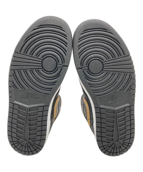 NIKE（ナイキ）NIKE (ナイキ) AIR JORDAN 1 MID ゴールド×ブラック サイズ:US9.5の古着・服飾アイテム