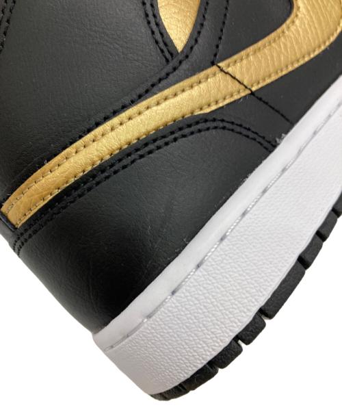 NIKE（ナイキ）NIKE (ナイキ) AIR JORDAN 1 MID ゴールド×ブラック サイズ:US9.5の古着・服飾アイテム