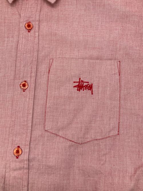 stussy（ステューシー）stussy (ステューシー) ロングスリーブシャツ ピンク サイズ:Sの古着・服飾アイテム