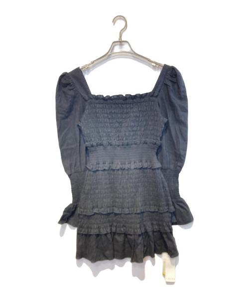 rienda（リエンダ）rienda (リエンダ) シャーリングタイトミニワンピース ブラック サイズ:S 未使用品の古着・服飾アイテム