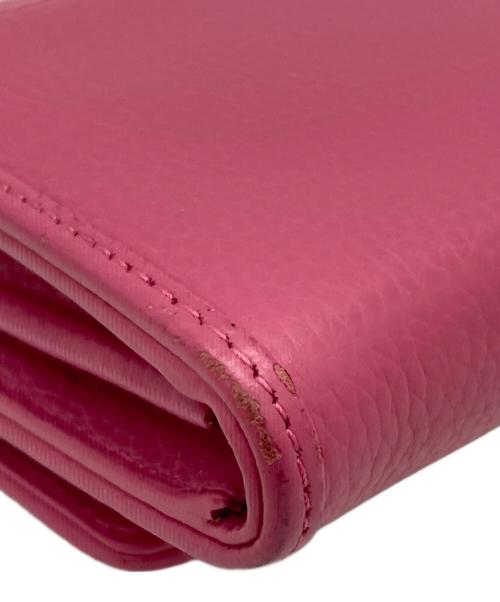 Hashibami（ハシバミ）Hashibami (ハシバミ) ストーン 長財布 ピンクの古着・服飾アイテム