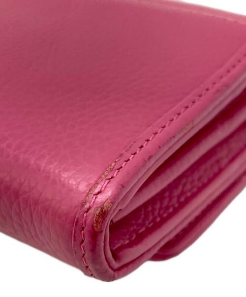 Hashibami（ハシバミ）Hashibami (ハシバミ) ストーン 長財布 ピンクの古着・服飾アイテム