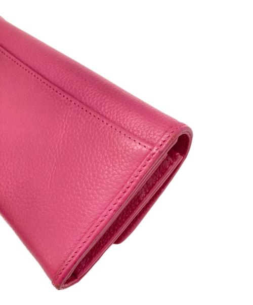 Hashibami（ハシバミ）Hashibami (ハシバミ) ストーン 長財布 ピンクの古着・服飾アイテム