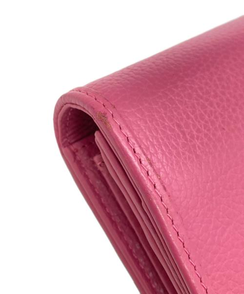 Hashibami（ハシバミ）Hashibami (ハシバミ) ストーン 長財布 ピンクの古着・服飾アイテム