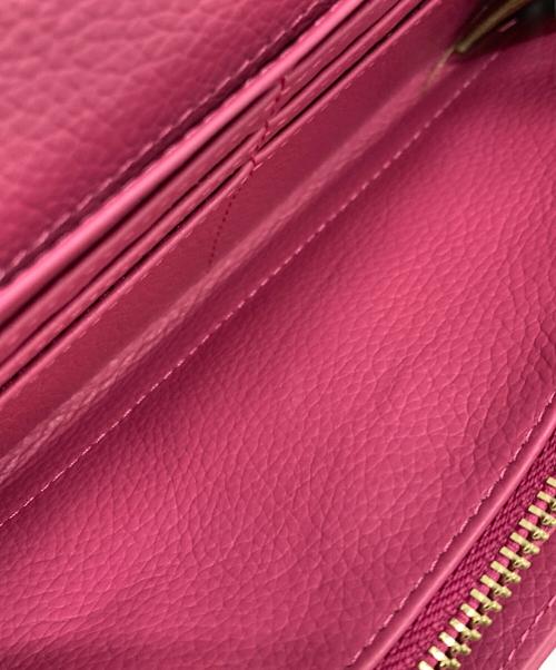 Hashibami（ハシバミ）Hashibami (ハシバミ) ストーン 長財布 ピンクの古着・服飾アイテム