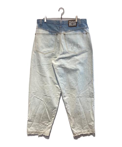 KARL KANI（カールカナイ）KARL KANI (カールカナイ) ［古着］ブリーチバギーデニムパンツ インディゴ×ホワイト サイズ:38の古着・服飾アイテム