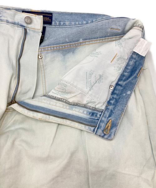 KARL KANI（カールカナイ）KARL KANI (カールカナイ) ［古着］ブリーチバギーデニムパンツ インディゴ×ホワイト サイズ:38の古着・服飾アイテム