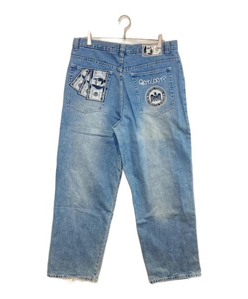 FUNCTION&FUTURE（ファンクション＆フューチャー）FUNCTION&FUTURE (ファンクション＆フューチャー) ［古着］ワッペンバギーデニムパンツ インディゴ サイズ:36×32の古着・服飾アイテム