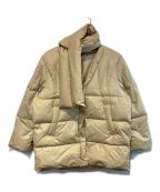 FASHIRUファシル）の古着「Vネック ダウンジャケット」｜ベージュ
