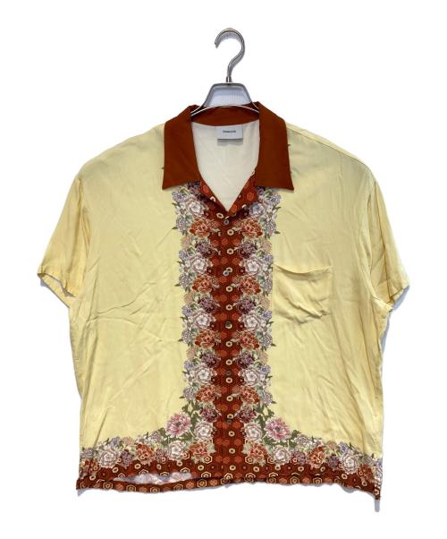 IROQUOIS（イロコイ）IROQUOIS (イロコイ) JAPANESE FLOWER H/S SH ベージュ×ブラウン サイズ:3の古着・服飾アイテム