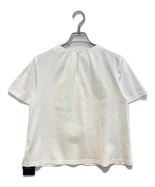 Aquascutum（アクアスキュータム）Aquascutum (アクアスキュータム) フリルドッキングカットソー ホワイト サイズ:8 未使用品の古着・服飾アイテム