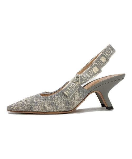 Dior（ディオール）Dior (ディオール) J'Adior スリングバックパンプス グレー サイズ:34の古着・服飾アイテム