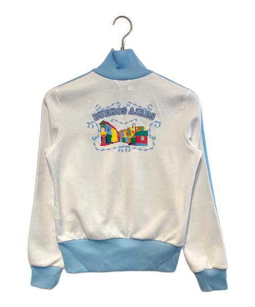 adidas（アディダス）adidas (アディダス) トラックジャケット ブルー×ホワイト サイズ:Lの古着・服飾アイテム