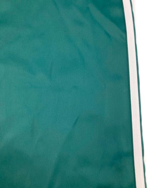 adidas（アディダス）adidas (アディダス) サテン ワイドレッグ トラックパンツ グリーン サイズ:Lの古着・服飾アイテム