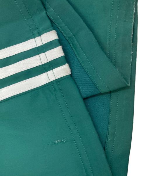 adidas（アディダス）adidas (アディダス) サテン ワイドレッグ トラックパンツ グリーン サイズ:Lの古着・服飾アイテム