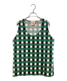 PLAN C（プランシー）の古着「ノースリーブブラウス」｜グリーン