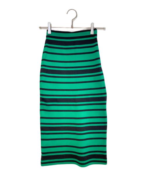 PLAN C（プランシー）PLAN C (プランシー) ニットスカート ブラック×グリーン サイズ:38の古着・服飾アイテム