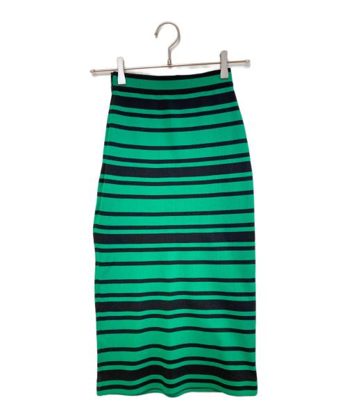 PLAN C（プランシー）PLAN C (プランシー) ニットスカート ブラック×グリーン サイズ:38の古着・服飾アイテム