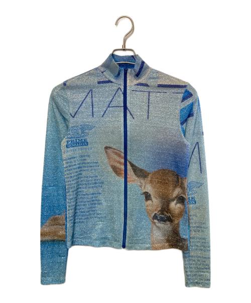 YOHEI OHNO（ヨウヘイオオノ）YOHEI OHNO (ヨウヘイオオノ) RAY BEAMS (レイ ビームス) 別注Glitr Top ブルー サイズ:38の古着・服飾アイテム