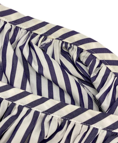 COMME des GARCONS COMME des GARCONS（コムデギャルソン コムデギャルソン）COMME des GARCONS COMME des GARCONS (コムデギャルソン コムデギャルソン) ストライプスモック風ワンピース ホワイト×ネイビー サイズ:XSの古着・服飾アイテム