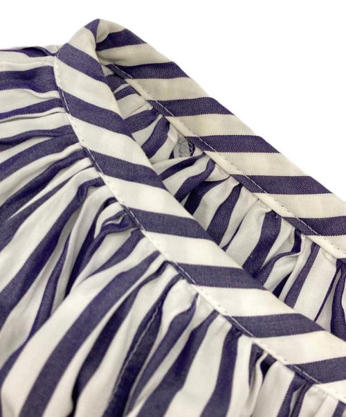 COMME des GARCONS COMME des GARCONS（コムデギャルソン コムデギャルソン）COMME des GARCONS COMME des GARCONS (コムデギャルソン コムデギャルソン) ストライプスモック風ワンピース ホワイト×ネイビー サイズ:XSの古着・服飾アイテム