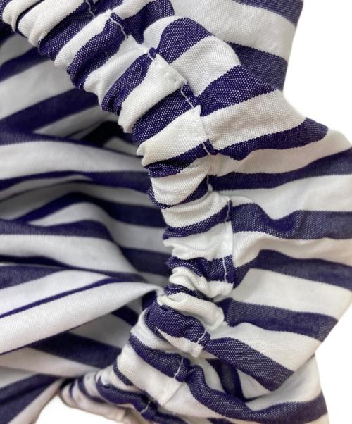 COMME des GARCONS COMME des GARCONS（コムデギャルソン コムデギャルソン）COMME des GARCONS COMME des GARCONS (コムデギャルソン コムデギャルソン) ストライプスモック風ワンピース ホワイト×ネイビー サイズ:XSの古着・服飾アイテム