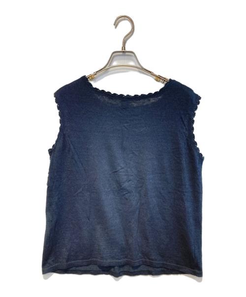 45R（フォーティファイブ・アール）45R (フォーティファイブ・アール) コットンニットベスト ネイビー サイズ:2の古着・服飾アイテム