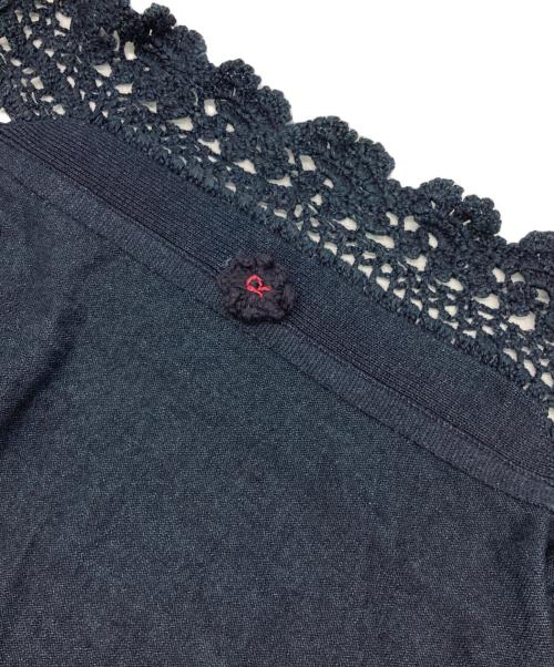 45R（フォーティファイブ・アール）45R (フォーティファイブ・アール) コットンニットカーディガン ネイビー サイズ:3の古着・服飾アイテム