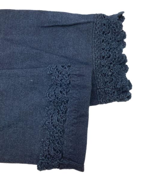 45R（フォーティファイブ・アール）45R (フォーティファイブ・アール) コットンニットカーディガン ネイビー サイズ:3の古着・服飾アイテム