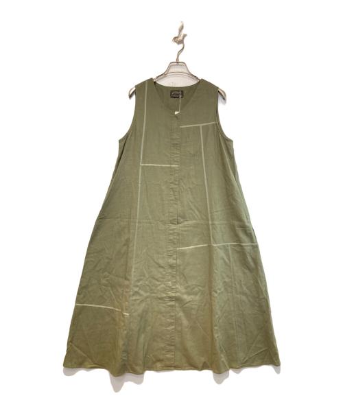 REAC（レアック）REAC (レアック) コットンリネンノースリーブワンピース グリーン サイズ:02の古着・服飾アイテム