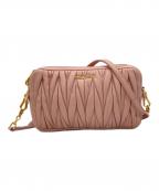 MIU MIUミュウミュウ）の古着「マテラッセ レザー ショルダーバッグ」｜ピンク