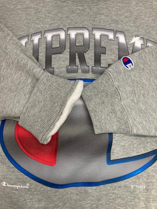 SUPREME（シュプリーム）SUPREME (シュプリーム) Champion (チャンピオン) Champion Chrome Crewneck グレー サイズ:Mの古着・服飾アイテム