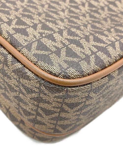 MICHAEL KORS（マイケル・コース）MICHAEL KORS (マイケルコース) Jet Set Travel Medium Signature Logo Crossbody Bag ブラウンの古着・服飾アイテム