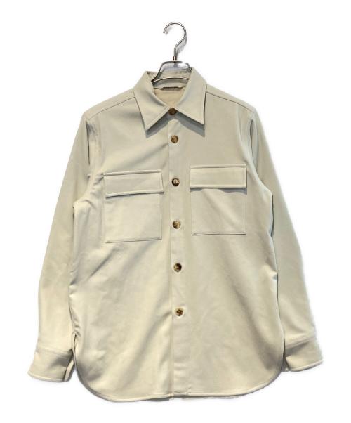 AURALEE（オーラリー）AURALEE (オーラリー) SUPER SOFT WOOL FLANNEL ZIP SHIRTS ベージュ サイズ:1の古着・服飾アイテム