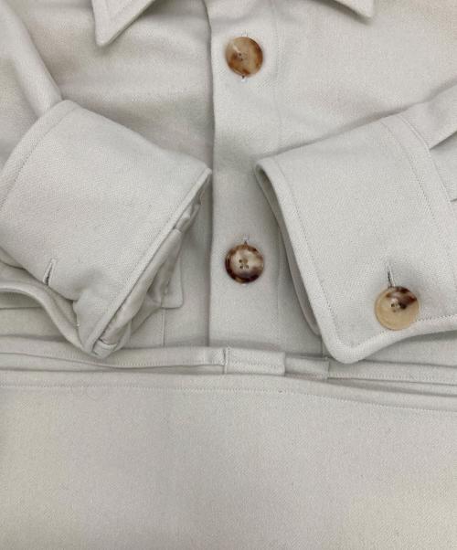 AURALEE（オーラリー）AURALEE (オーラリー) SUPER SOFT WOOL FLANNEL ZIP SHIRTS ベージュ サイズ:1の古着・服飾アイテム