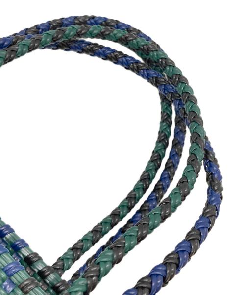 Letra（レトラ）Letra (レトラ) メルカドバッグ ネイビー×グリーンの古着・服飾アイテム