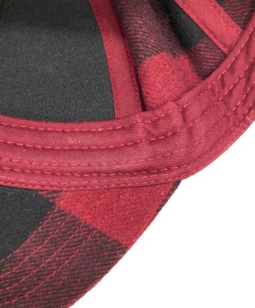 DSQUARED2（ディースクエアード）DSQUARED2 (ディースクエアード) ICONチェックキャップ ブラック×レッド サイズ:Freeの古着・服飾アイテム