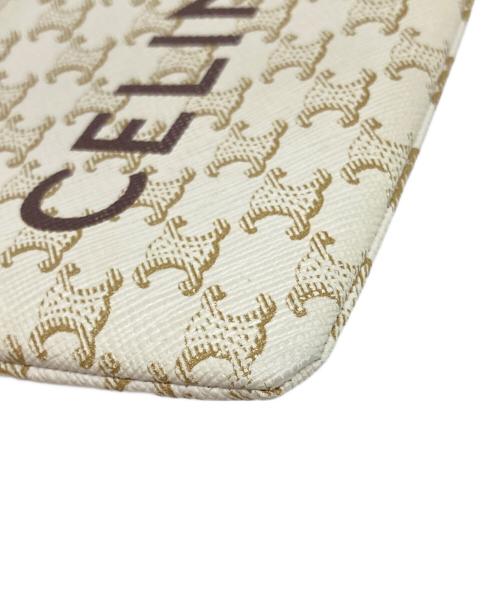 CELINE（セリーヌ）CELINE (セリーヌ) トリオンフキャンバスコインパース ベージュの古着・服飾アイテム