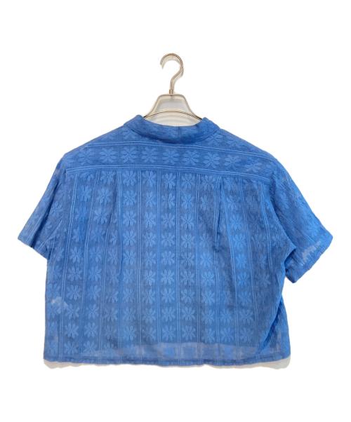 INDIA INDUSTRY（インディアインダストーリー）INDIA INDUSTRY (インディアインダストーリー) 半袖レースシャツ ネイビー サイズ:1の古着・服飾アイテム