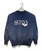 SETINNセットイン）の古着「Academy Crew Sweat」｜ネイビー