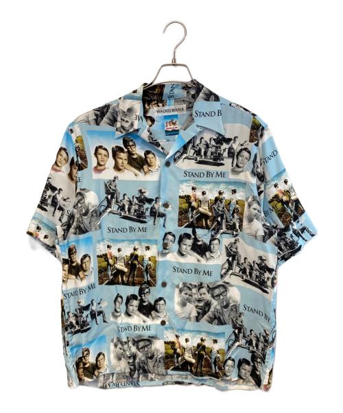 WACKO MARIA（ワコマリア）WACKO MARIA (ワコマリア) STAND BY ME S/S HAWAIIAN SHIRT ブルー×ブラック サイズ:Mの古着・服飾アイテム