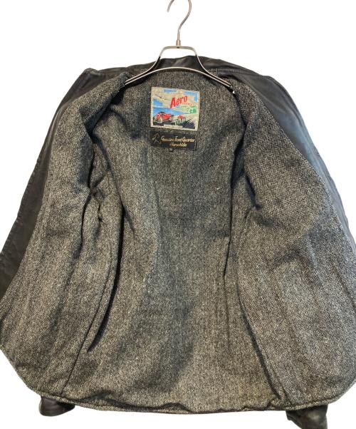 Aero LEATHER（エアロレザー）Aero LEATHER (エアロレザー) Long Halfbelt レザージャケット ブラック サイズ:36の古着・服飾アイテム