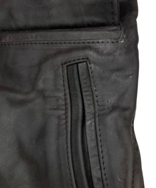 Aero LEATHER（エアロレザー）Aero LEATHER (エアロレザー) Long Halfbelt レザージャケット ブラック サイズ:36の古着・服飾アイテム