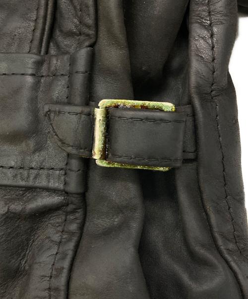 Aero LEATHER（エアロレザー）Aero LEATHER (エアロレザー) Long Halfbelt レザージャケット ブラック サイズ:36の古着・服飾アイテム