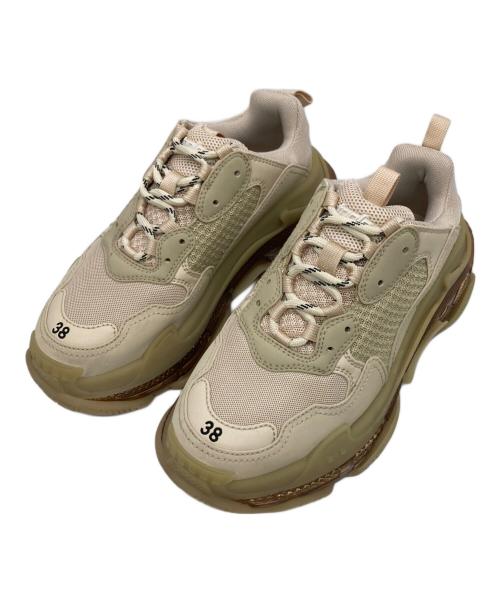 BALENCIAGA（バレンシアガ）BALENCIAGA (バレンシアガ) Triple S CLEAR SOLE ベージュ サイズ:38の古着・服飾アイテム