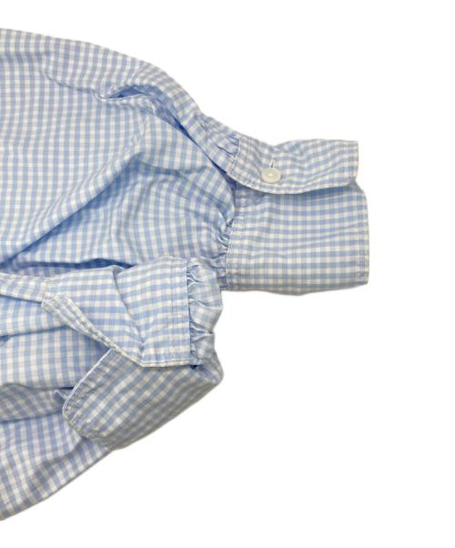 THIRD MAGAZINE（サードマガジン）THIRD MAGAZINE (サードマガジン) ギンガムチェックブラウスシャツ ホワイト×ブルー サイズ:9の古着・服飾アイテム