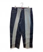 SUPREMEシュプリーム）の古着「Paneled Stripe Baggy Jean」｜インディゴ